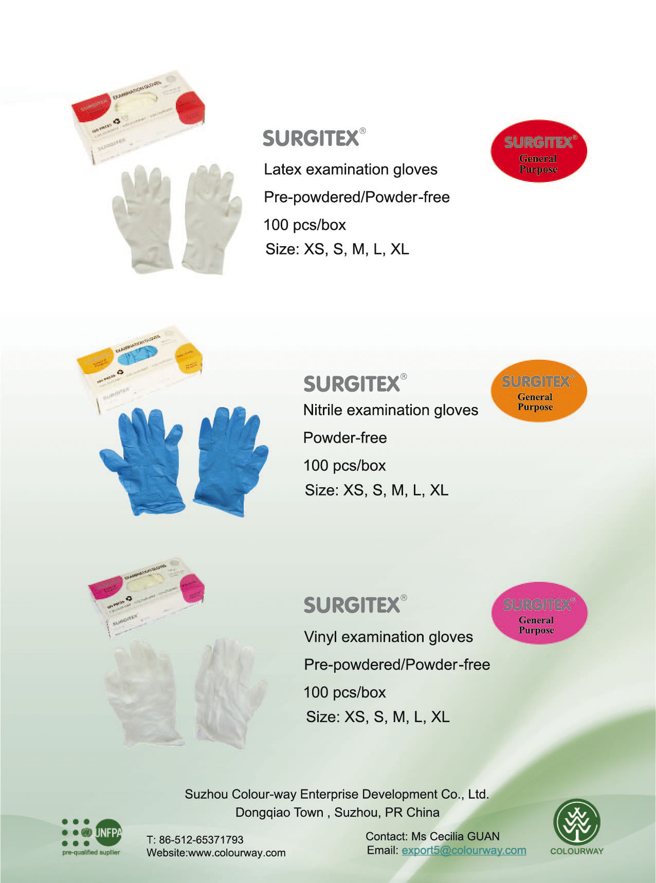 Latex exam and surgical gloves